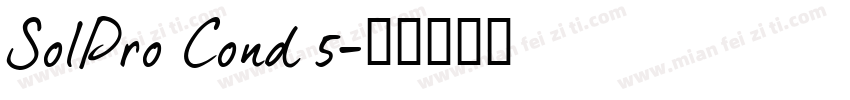 SolPro Cond 5字体转换